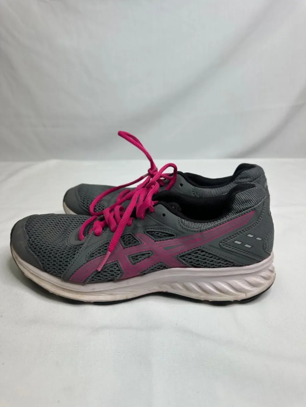 ASICS Gray and Pink Women's Running Shoes